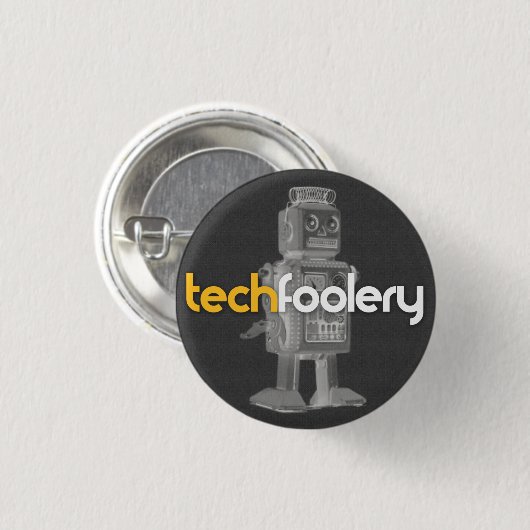 TF Robot Logo - Buttonnen Ronde Button 3,2 Cm (Voorkant /achterkant)