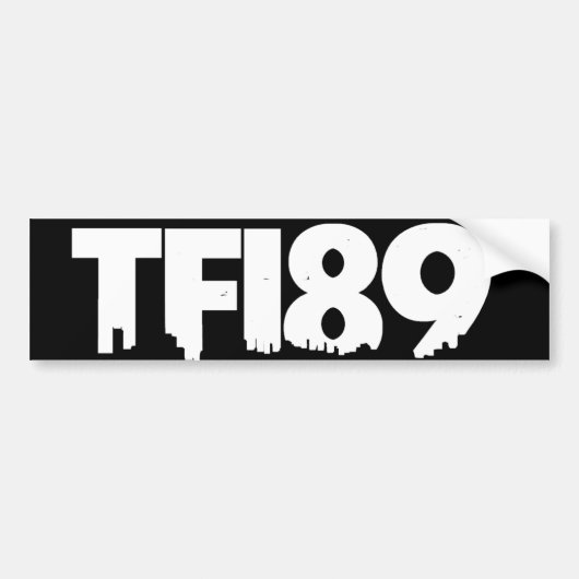 TFI89 Bumpersticker B&W (Voorkant)