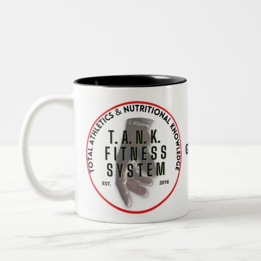 TFS black and white coffee or tea mug  (Gauche)