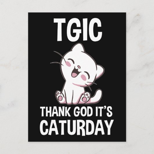TGIC Bedankt dat het Caturday is Briefkaart (Voorkant)