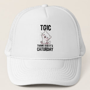 TGIC Dank God Het Is Caturday Trucker Pet