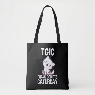 TGIC Goddank het is Caturday Draagtas