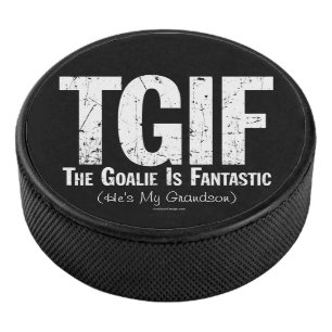 TGIF: De Goalie is Fantastisch (gepersonaliseerd) Hockey Puck