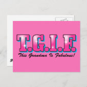 TGIF Fabulous Grandma Briefkaart (Voorkant / Achterkant)