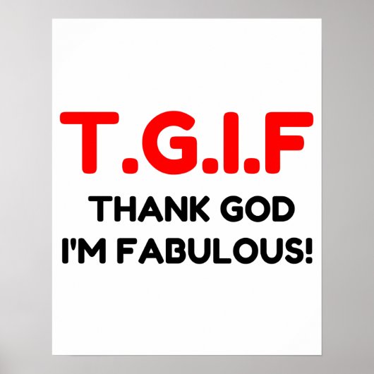 TGIF FABULOUS POSTER (Voorkant)