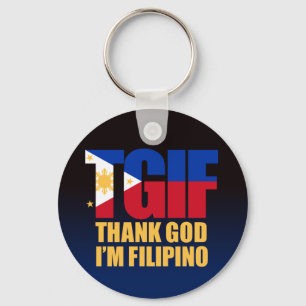 TGIF Filipino met Filipijnse vlag Sleutelhanger
