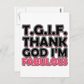 TGIF Goddank dat ik geweldig ben Briefkaart (Voorkant / Achterkant)