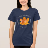 TGIF Godzijdank is het Herfst herfstbladeren vrouw Tri-Blend Shirt (Voorkant)