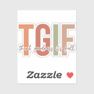 TGIF godzijdank is het herfst Sticker