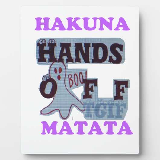 TGIF Hakuna Matata zit in Boo Funny Face Fotoplaat (Voorkant)