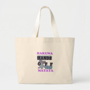 TGIF Hakuna Matata zit in Boo Funny Face Grote Tote Bag