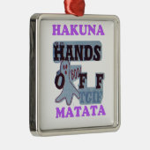 TGIF Hakuna Matata zit in Boo Funny Face Metalen Ornament (Rechts)