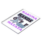 TGIF Hakuna Matata zit in Boo Funny Face Notitieboek (Linkerzijde)