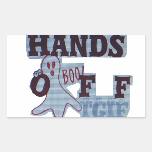 TGIF Hakuna Matata zit in Boo Funny Face Rechthoekige Sticker (Voorkant)