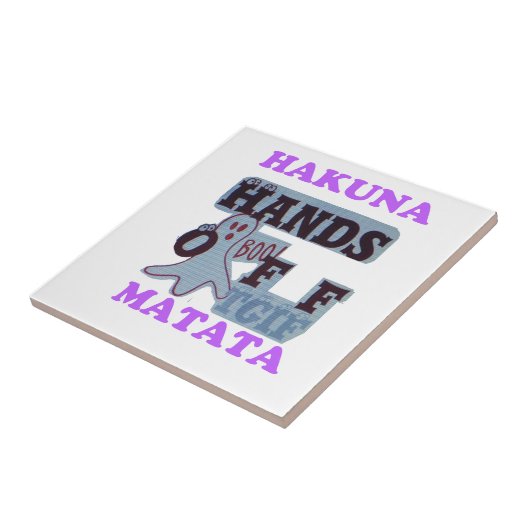 TGIF Hakuna Matata zit in Boo Funny Face Tegeltje (Zijkant)