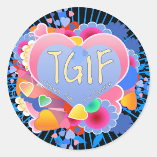 TGIF RONDE STICKER