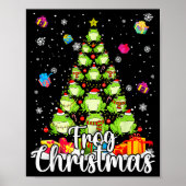 Th Cute Frog Christmas Tree Pajama Matching Costum Poster (Voorkant)