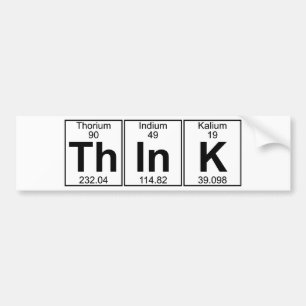 Th-in-k (denk na) - Volledig Bumpersticker