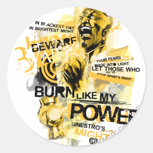 Thaal Sinestro 10 Ronde Sticker (Voorkant)