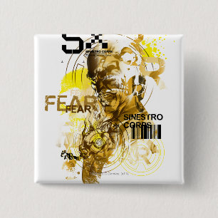 Thaal Sinestro 11 Vierkante Button 5,1 Cm