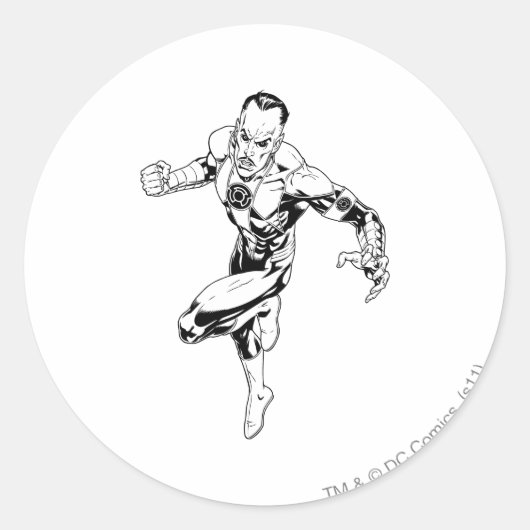 Thaal Sinestro 3 Ronde Sticker (Voorkant)
