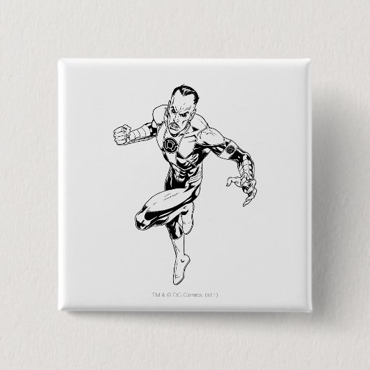 Thaal Sinestro 3 Vierkante Button 5,1 Cm (Voorkant)