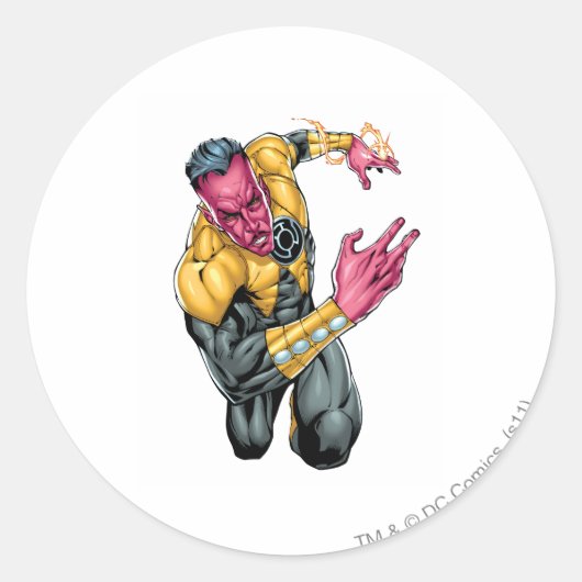 Thaal Sinestro 8 Ronde Sticker (Voorkant)