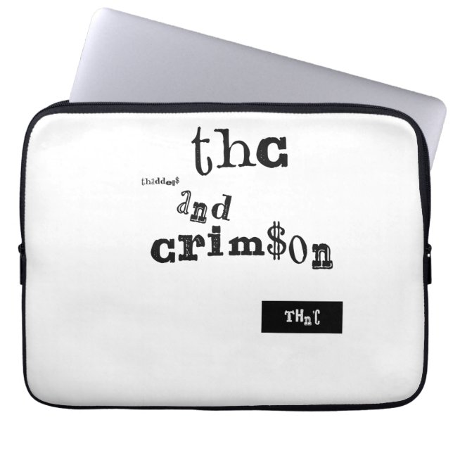 thaddeus & crimson laptop sleeve (Voorkant)