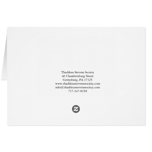 Thaddeus Stevens Card (Dos Horizontal)