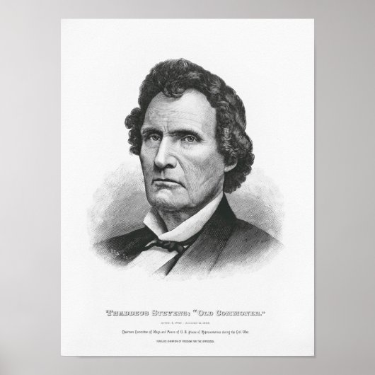 Thaddeus Stevens Portrait Poster (Voorkant)