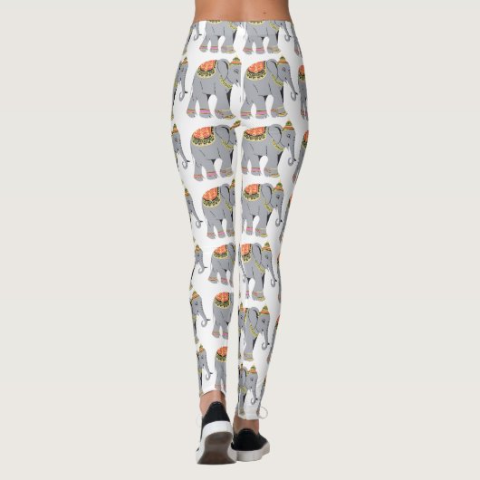 Thai Battle Elephant Pattern Leggings (Achterkant)