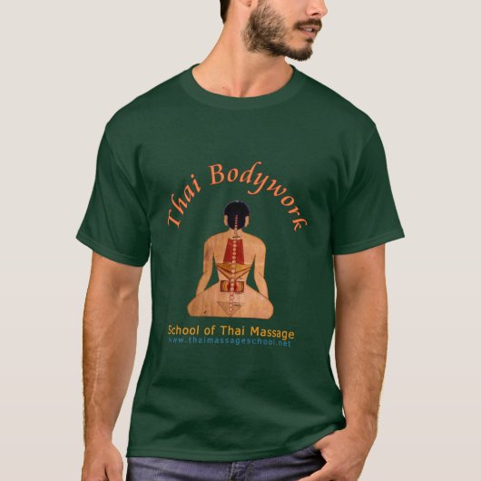 Thai Bodywork donkergroen t-shirt (Voorkant)
