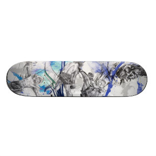 Thai Boxing Blue-rookontwerp Skateboard