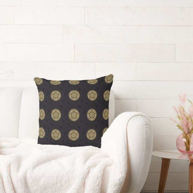 Thai Brocades Gold Brown Sierkussen (Bank)