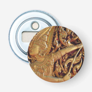 Thai Buddhist Temple Detail Button Flesopener