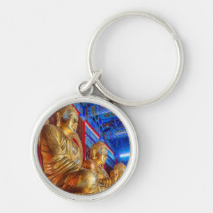 Thai China Buddha Afbeelding standbeeld Sleutelhanger