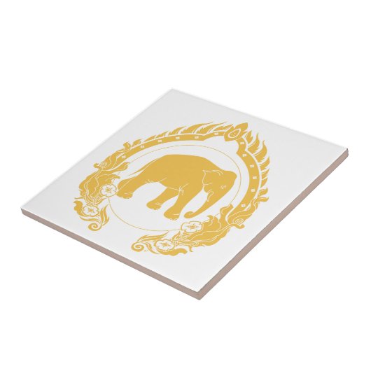 Thai Elephant Tegeltje (Zijkant)