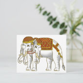 Thai Erawan White Elephant Briefkaart (Staand voorkant)