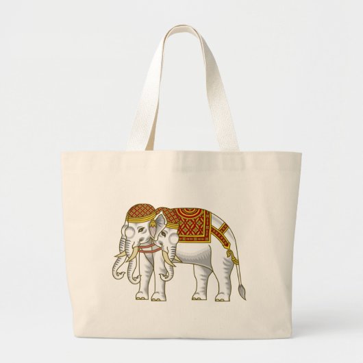 Thai Erawan White Elephant Grote Tote Bag (Voorkant)