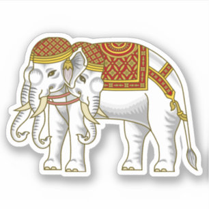 Thai Erawan White Elephant Sticker