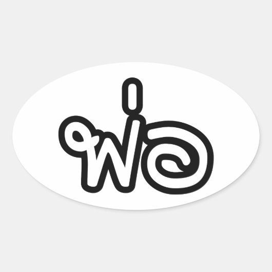 Thai Father - พ่ อ / Phaw - Thai Language Script Ovale Sticker (Voorkant)