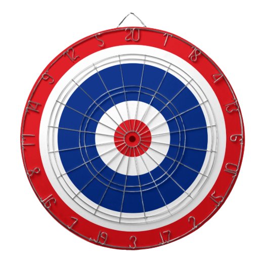 Thai Flag Roundel Target Dartbord (Voorkant)