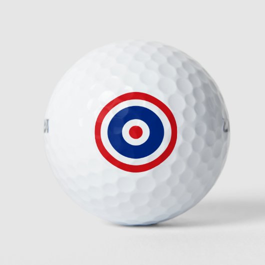 Thai Flag Roundel Target Golfballen (Voorkant)