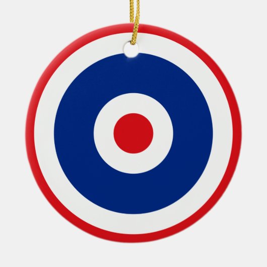 Thai Flag Roundel Target Keramisch Ornament (Voorkant)