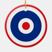 Thai Flag Roundel Target Keramisch Ornament (Achterkant)