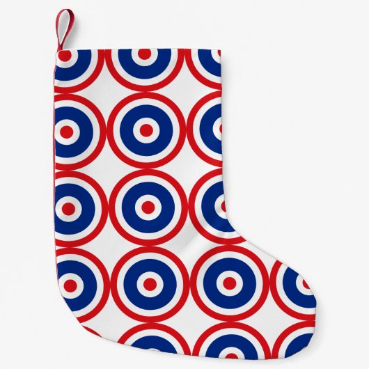 Thai Flag Roundel Target Kleine Kerstsok (Voorkant)