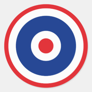 Thai Flag Roundel Target Ronde Sticker