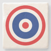 Thai Flag Roundel Target Stenen Onderzetter (Voorkant)