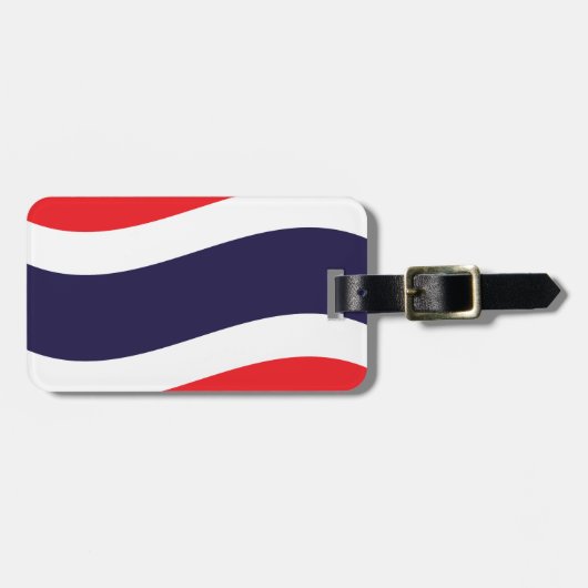 Thai Flag Wave Bagagelabel (Voorkant horizontaal)