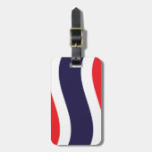 Thai Flag Wave Bagagelabel (Voorkant verticaal)